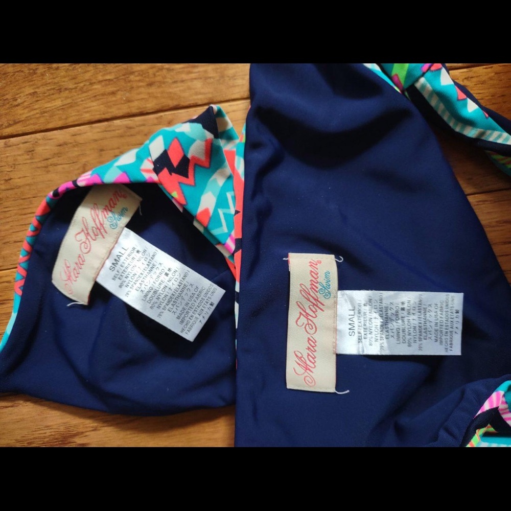 Mara Hoffman - Blue Patterned Two-Piece Bikini - … - image 3